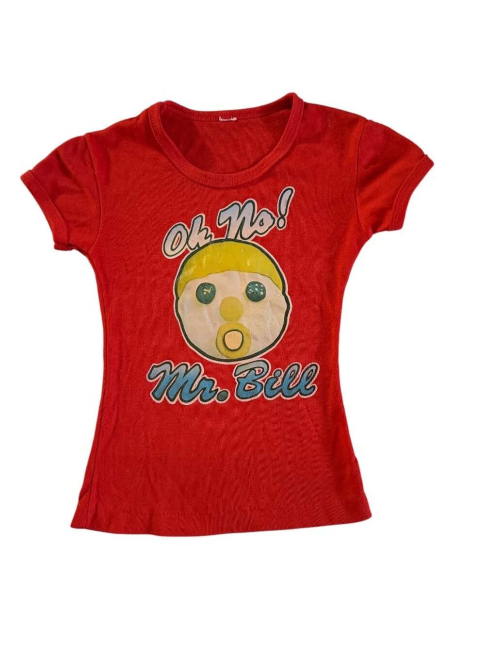 Vintage Oh No! Mr. Bill Red Graphic T-Shirt Womens Size XS